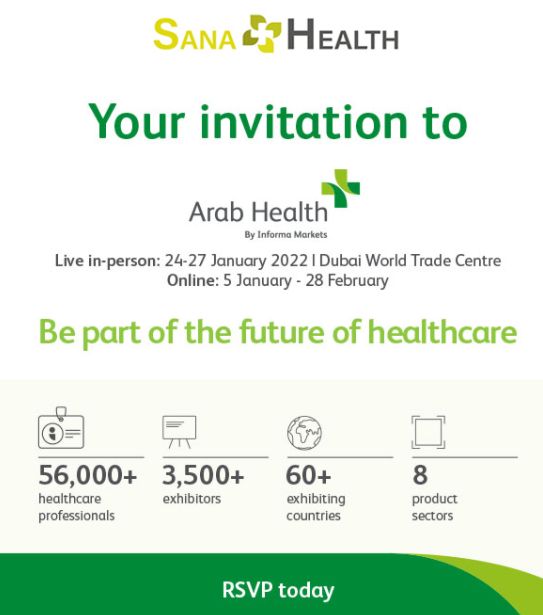 SANA HEALTH GmbH & Co. KG at ARAB HEALTH fair in Dubai