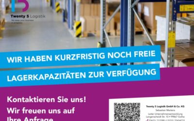 Lagerkapazitäten bei Twenty 5 Logistik