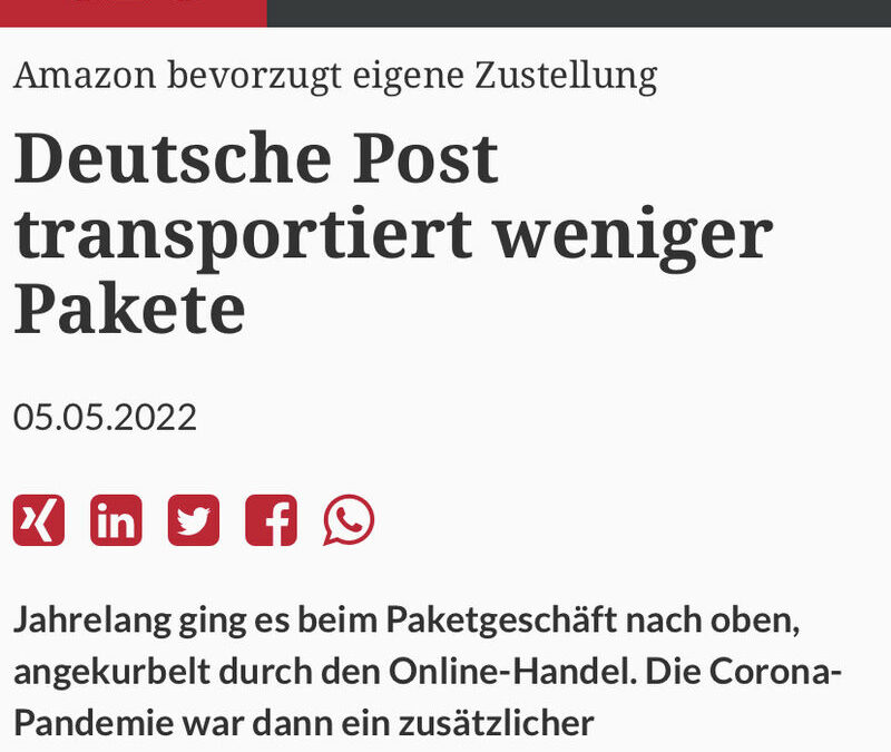 Deutsche Post transportiert weniger Pakete