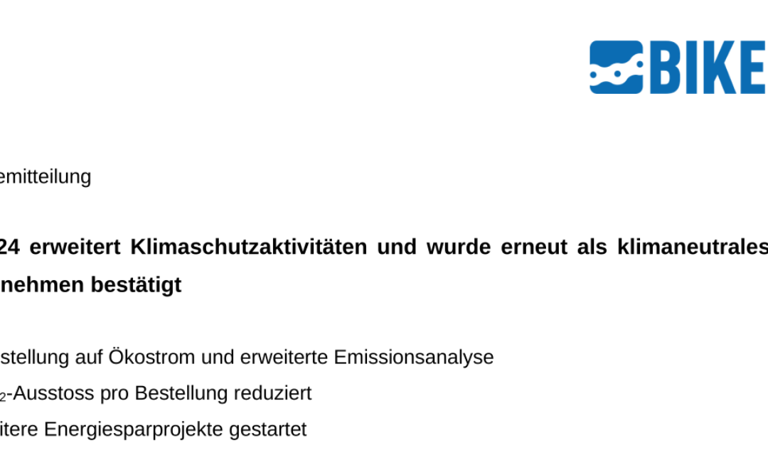BIKE24 – Pressemitteilung