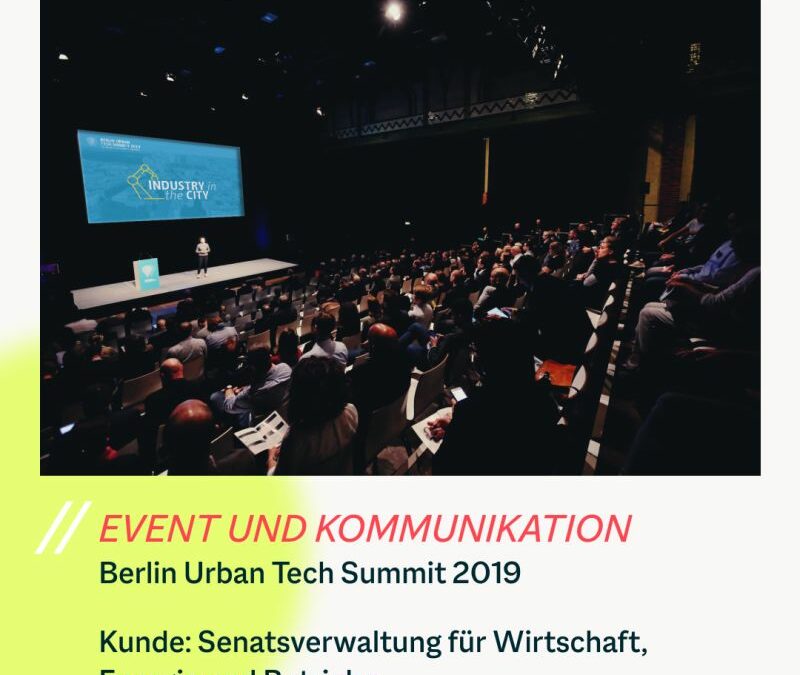 WE DO bei der Berliner Wirtschaftskonferenz Berlin Urban Tech Summit 2019