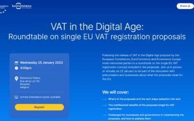 New hybrid event on 25 January 2023 – Roundtable on single EU VAT registration proposals