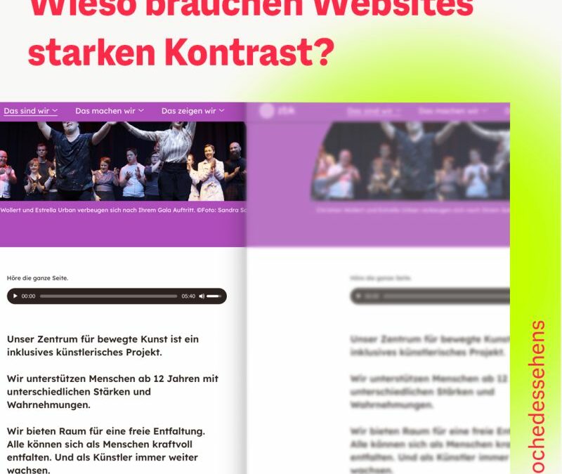 Wieso brauchen Websites starken Kontrast?