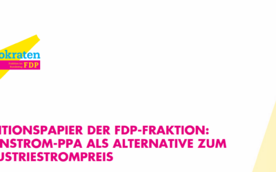 POSITIONSPAPIER der FDP-Fraktion: Eigenstrom-PPA als Alternative zum  Industriestrompreis