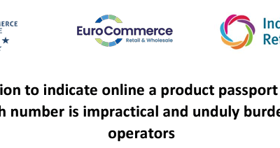 An obligation to indicate online a product passport linked to a specific batch number is impractical and unduly burdens economic operators
