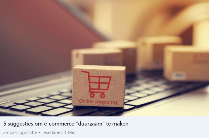 Naar een duurzamere E-commerce